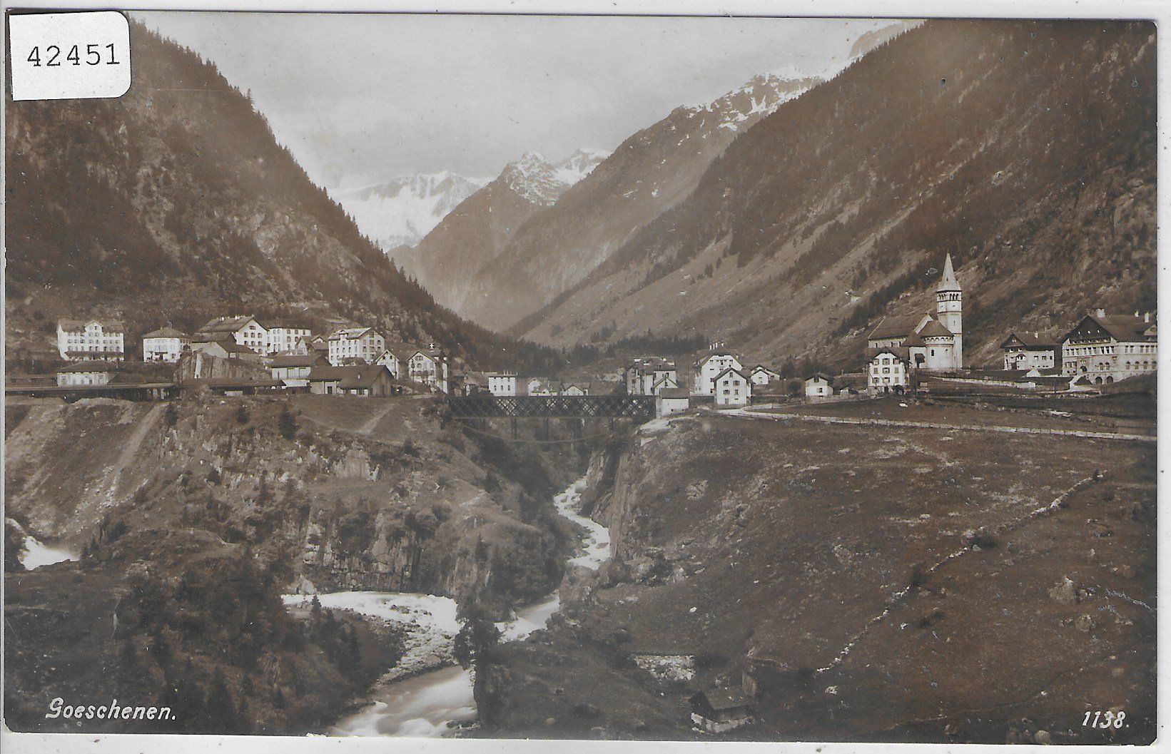 Cartoline postali: Goeschenen - Generalansicht – Usato da Ettingen venduto da Kartenplanet