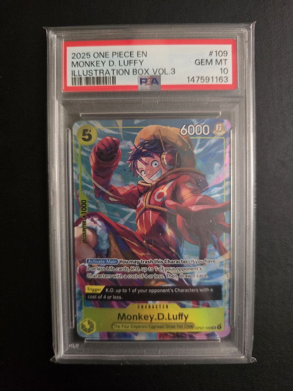 Bandai Cartes à collectionner: Carte One Piece Monkey D. Luffy PSA 10 GEM MT 2025 – Neuf (Voir description) à Cointrin par PokeAku