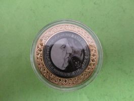 vergoldete Medaille 33 mm stgl.   Benedictus XVI   (Nr. 6)