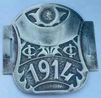 Emblem fürs Velo od. Mofa1914 , Blech , silbern