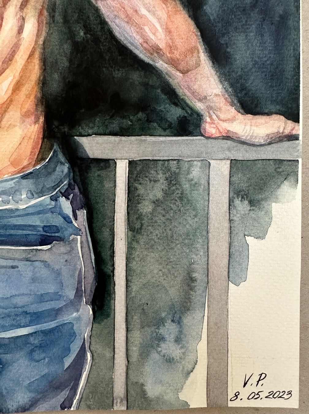 Gemälde: Blue Jeans: Handgemaltes ORIGINAL, signiert – Neu (gemäss Beschreibung) aus Meilen von Smgdesign 1
