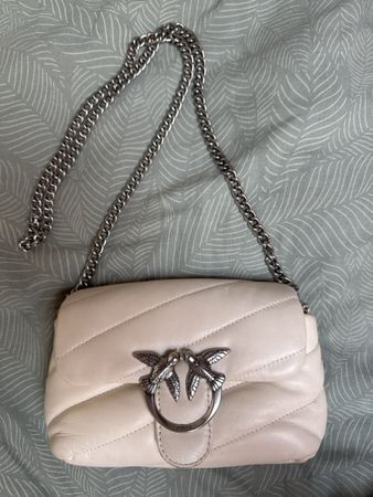 Umhängetasche Pinko Leder beige guter Zustand gebraucht