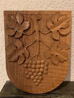 Holzwappen St. Margrethen, von Hand geschnitzt