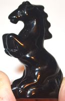 Deko Heilstein L-6315 – Pferd Obsidian 4,5x3x1,4 cm