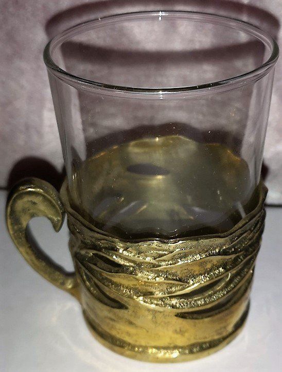 Bicchieri: Teeglas aus Messing Jesch (1) – Nuovo (secondo la descrizione) da Lutzenberg venduto da Pinschi01 1