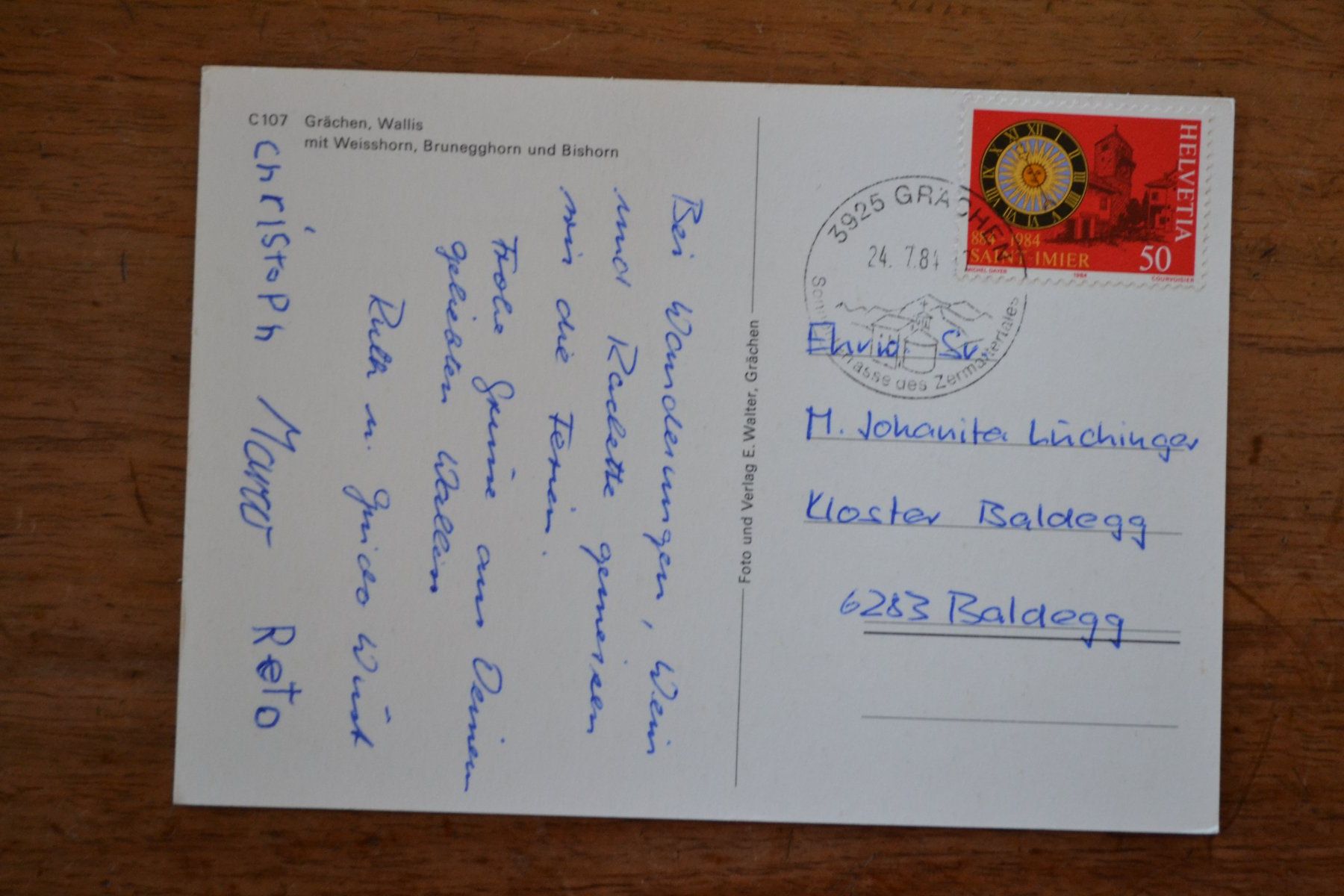 Cartoline postali: AK Grächen VS – Usato da Beinwil am See venduto da kajak55 1