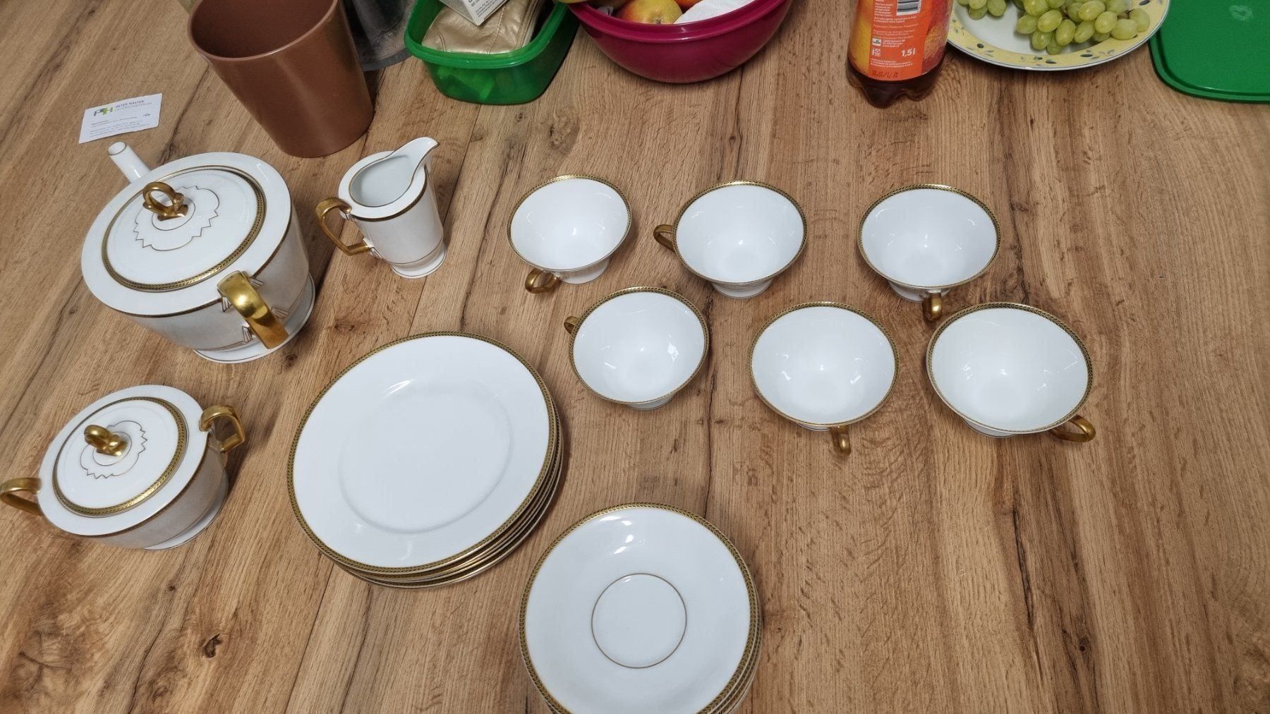 Set di piatti: Antikes-Kaffee Tafelservice Edelstein – Usato da Zürich venduto da Melossoap 2