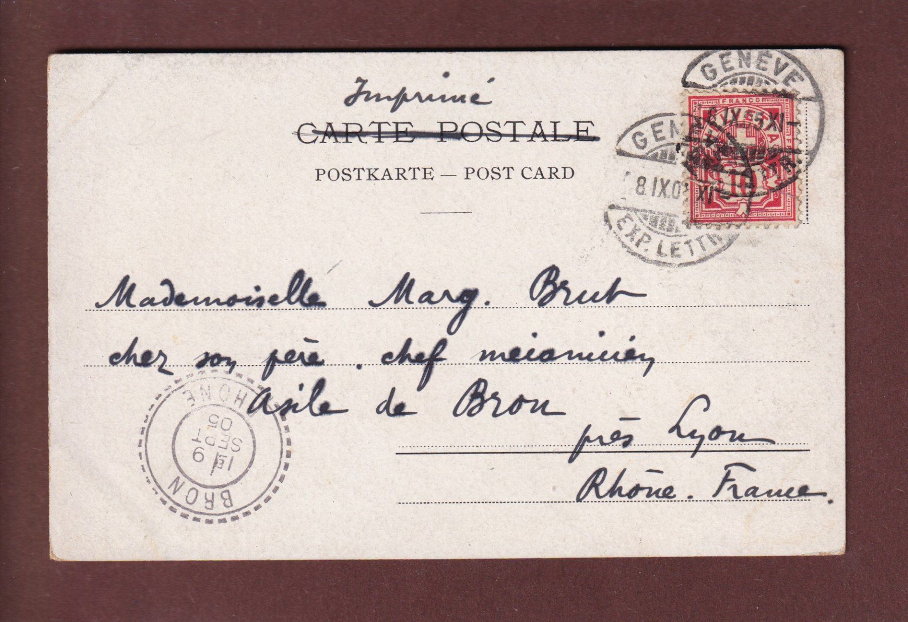 Cartoline postali: GENEVE - La Jetée - 1905 CPN – Usato da Pully venduto da nicecards 1