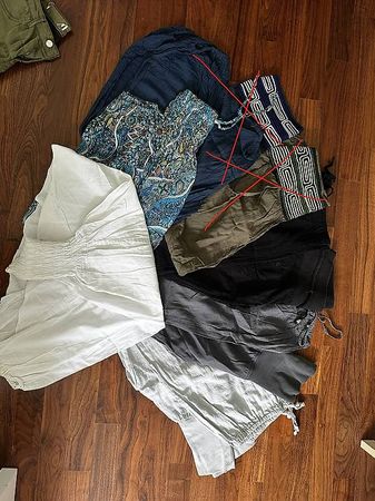 Stoffhosen, Pluderhosen, Leinenhose XS/S