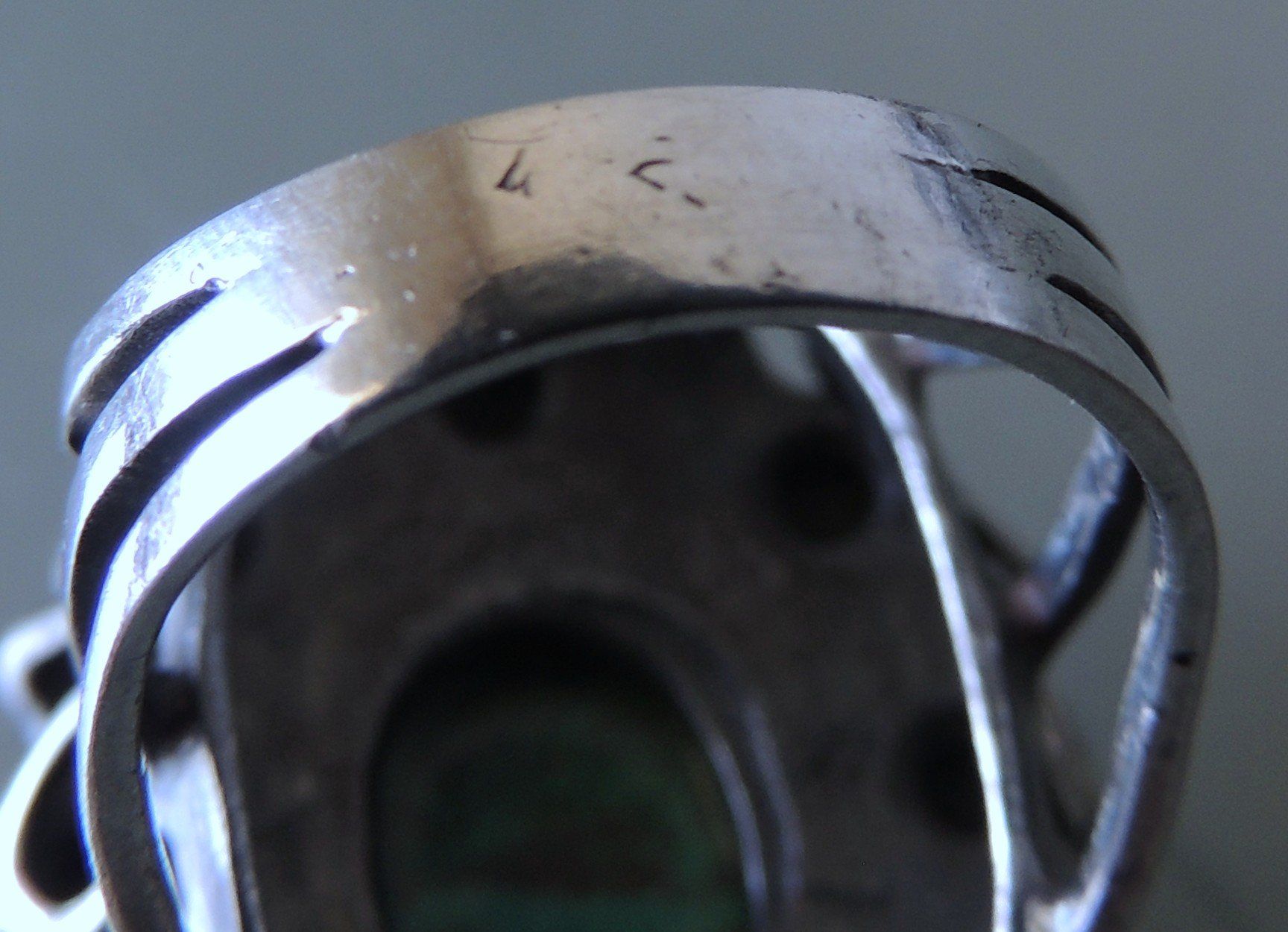 Ringe: Silber 925 Malachit Türkis Fingerring Gr. 56 – Gebraucht aus Waldenburg von schaller707 6