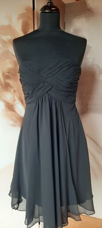 🌿 Gr S schwarz Elegantes Cocktail- Abendkleid trägerlos Chi