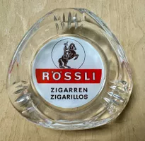 Rössli Zigarren - alter Aschenbecher aus Glas - WERBUNG alt