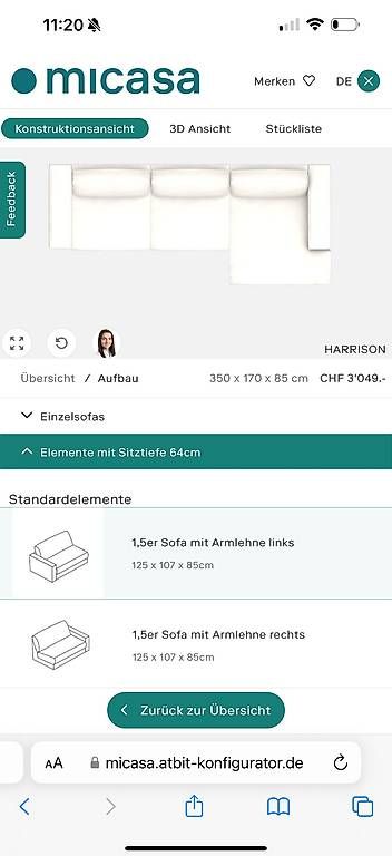Micasa Divani: Sofa Harrison Micasa – Usato da Winterthur venduto da m___elle 4