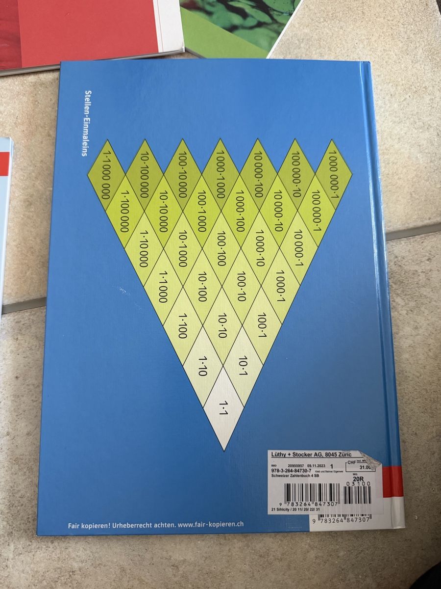 Bücher: Schweizer Mathematik  Set 4 Klass Klett Schulbuch Set – Gebraucht aus Oberlunkhofen von Raspberry 2