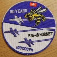 20 Years F/A18 Hornet, 100'000 FH, Swiss Air Force Badge