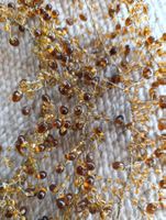 2 x 1,8 m Bernstein farbene Glasperlen-Girlandenschaft
