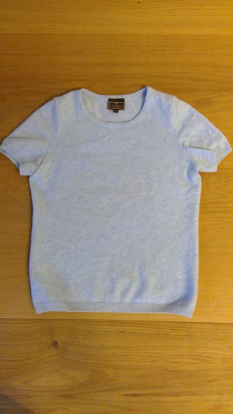Maglioni & Felpe: Damen Kurzarm Pullover Cashmere hellblau – Usato da Basel venduto da Merlin97 2