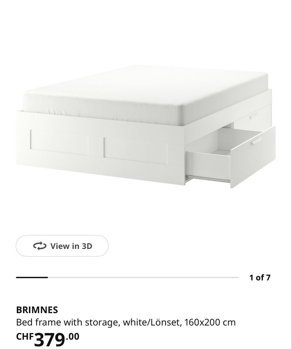 Betten: IKEA BRIMNES 160 x 200 – Gebraucht aus Zürich von ala_cvb6