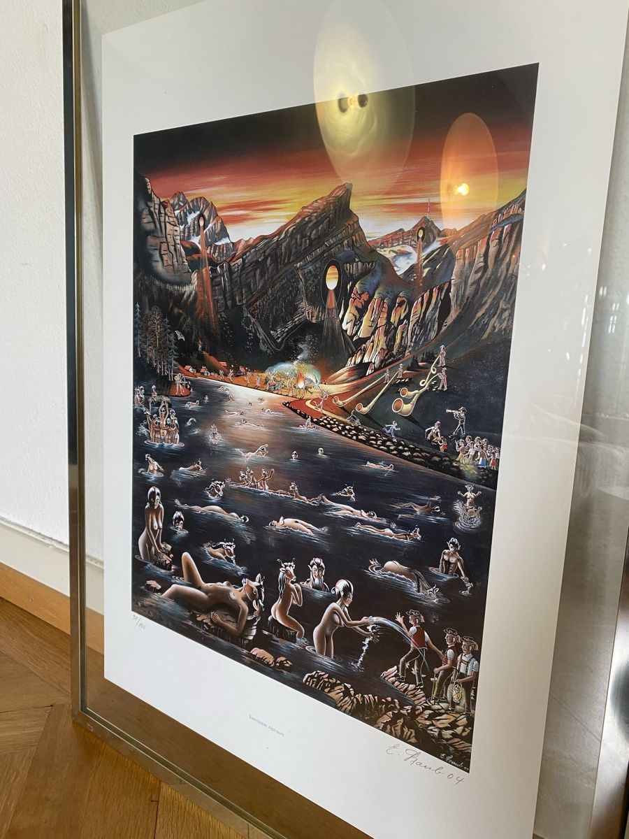Grafica & Litografie: Sennischer Alptraum Kunst Bild Erich Staub – Usato da Olten venduto da sportwelt 5