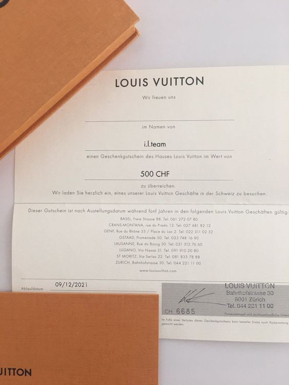 Louis Vuitton Gutschein Kaufen