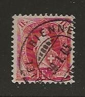 1905  1 Fr. Stehende Helvetia, lose, Stpl. BIENNE/BIEL