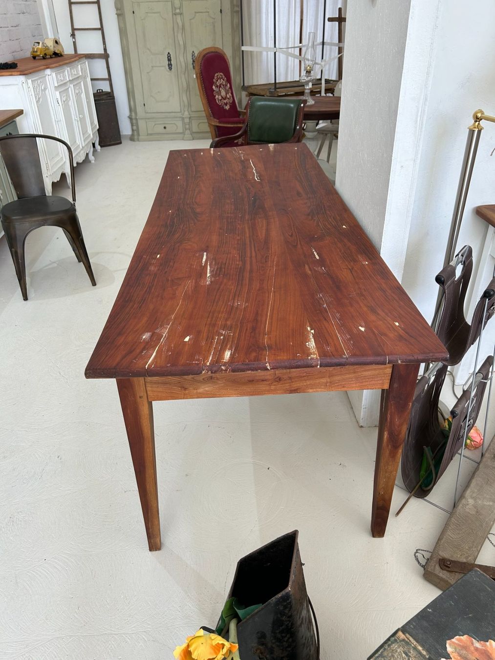 Tavoli: Esstisch Biedermeier Kirschbaum gross Schubladen restauriert – Usato da Dottikon venduto da beni1204 2