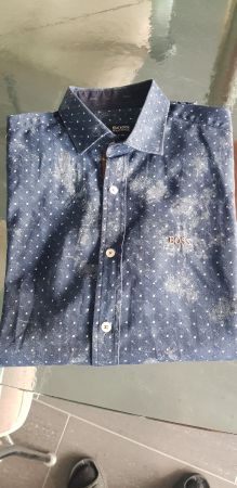 Hugo Boss Hemd, Grösse M, blau mit Muster - Top Zustand!
