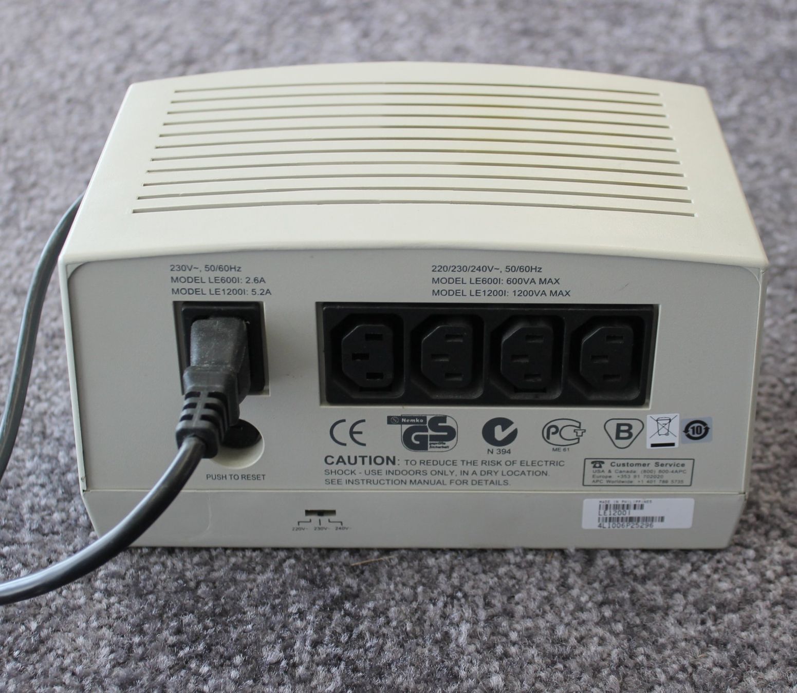 Apc Componenti elettronici: APC Line 1200 Spannungsregler – Usato da Ebikon venduto da Dan40 1