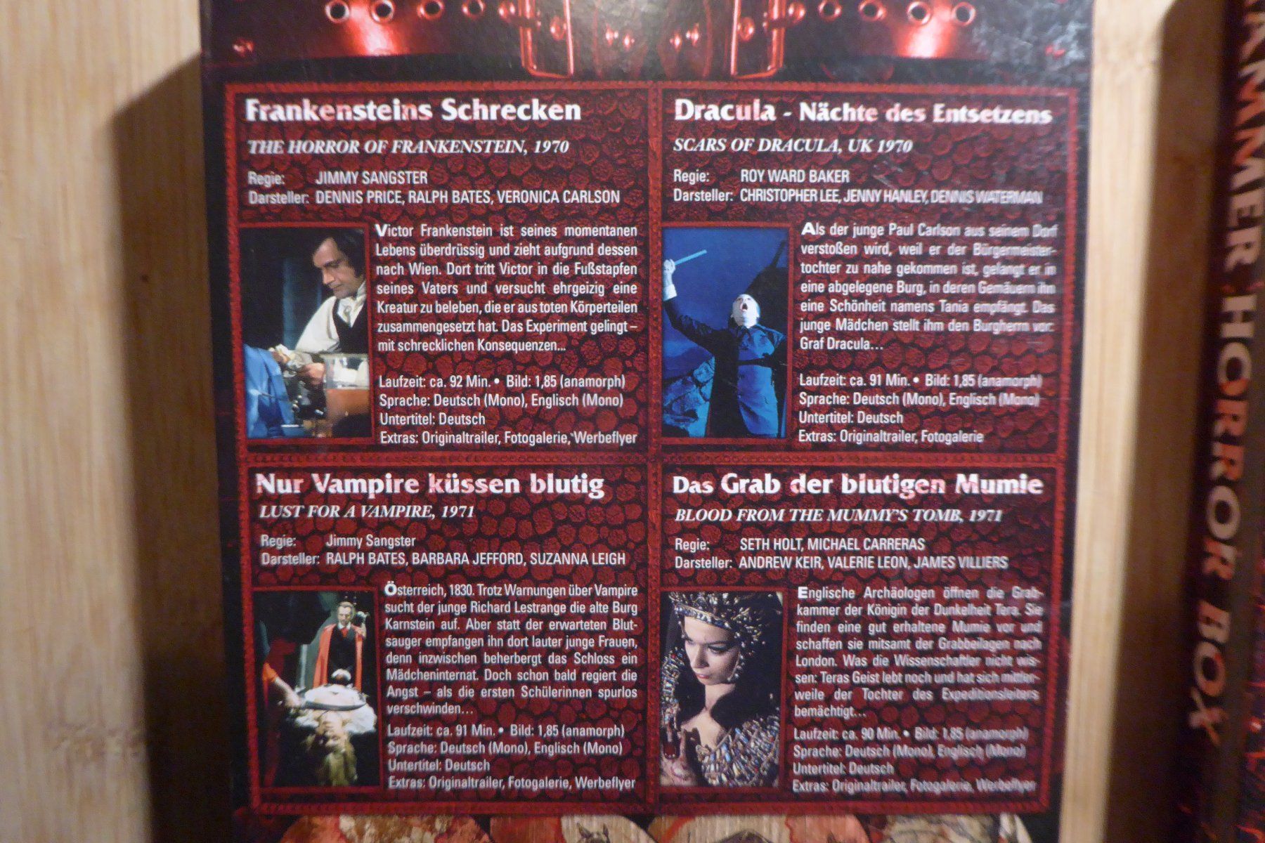 Tutti i DVDs: 4x DVD Hammer Horror Box – Usato da Allschwil venduto da Summelsarium 2