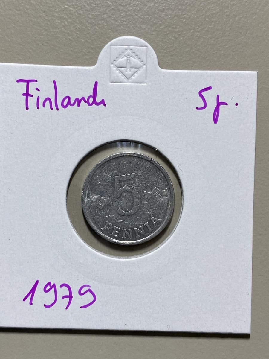 Alle Münzen: Finlande - 5 pennia - 1979 – Gebraucht aus Payerne von Mike1682