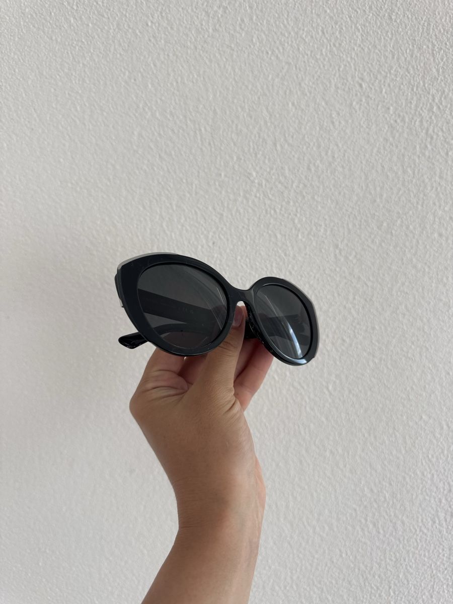 Prada Brillen & Gläser: Prada Sonnenbrille schwarz Marmor-Print – Neu (gemäss Beschreibung) aus Uetikon am See von happywishes