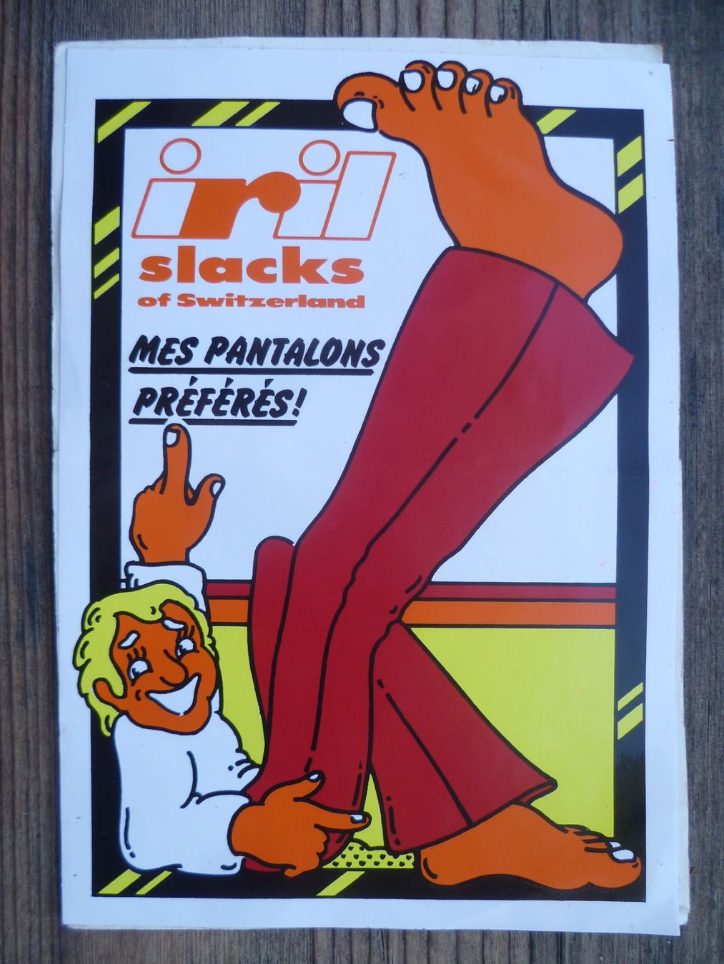 Aufkleber: iril slacks Hosen Pantalons Aufkleber – Neu (gemäss Beschreibung) aus Aarau von Rdodger