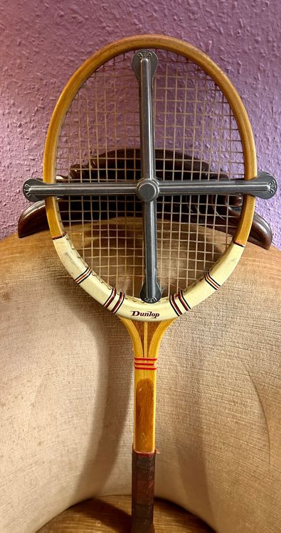 Raquette De Tennis Bois Vintage DUNLOP – McEnroe Autograph Avec Housse