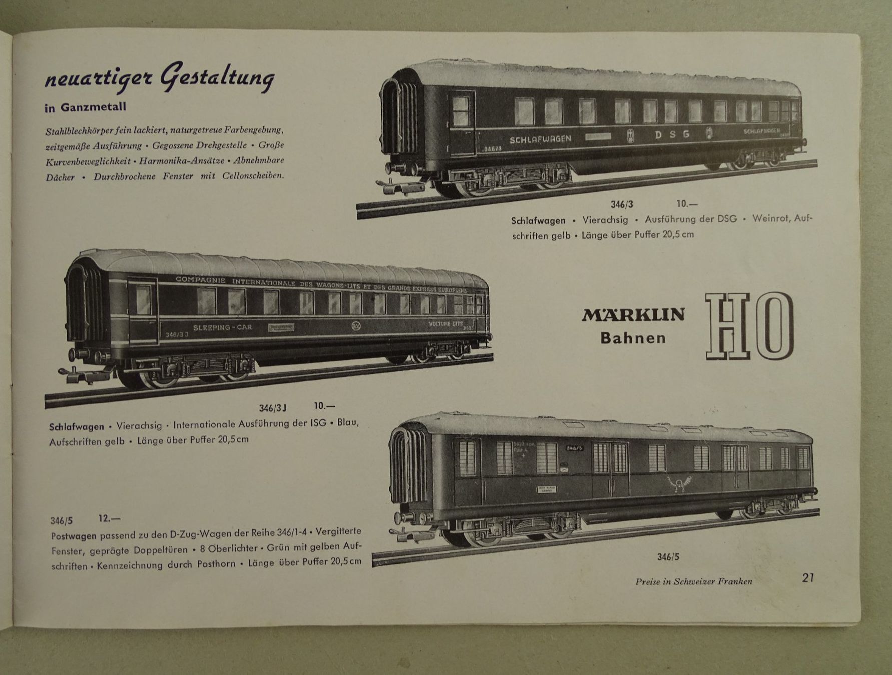 Märklin Modellini di ferrovie: MÄRKLIN KATALOG 1952 – Usato da Grüningen venduto da Kartensammler 8