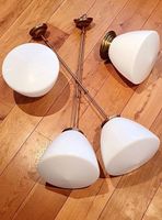 wunderschöne Lampenset mit Opalinglas