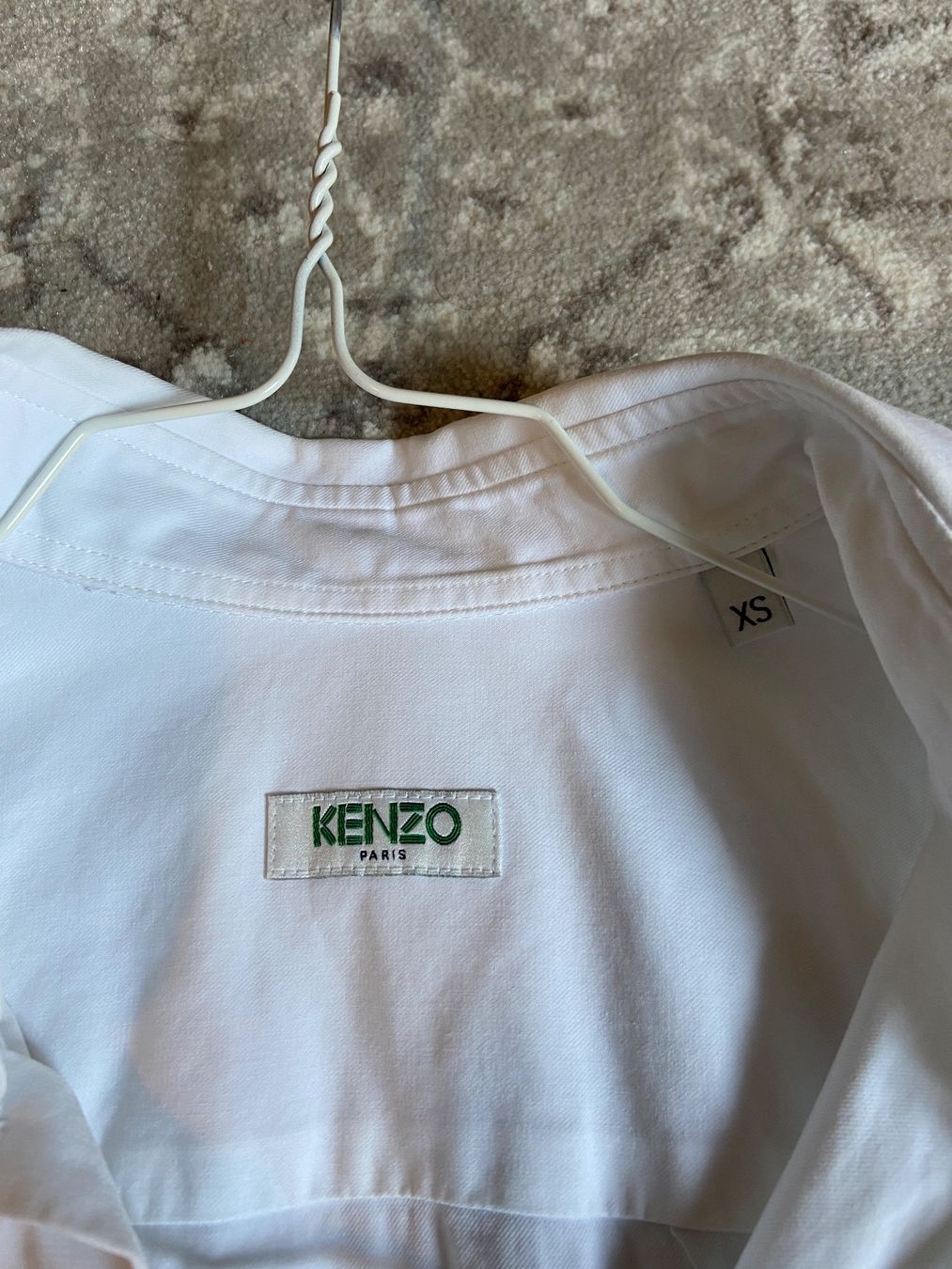 Camicie: Kenzo Back Logo Button Down Long Sleeve Shirt White – Usato da Münchenstein venduto da B771 6