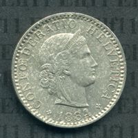 CHF___0.20 1884 unz+ 20 Rappen