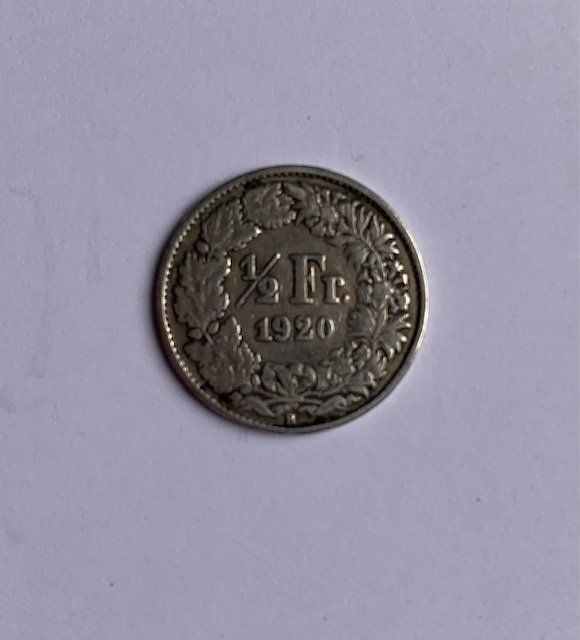 Alle Münzen: 50 Rappen 1920 - Silber - Schweiz – Gebraucht aus Zürich von Apache4 1