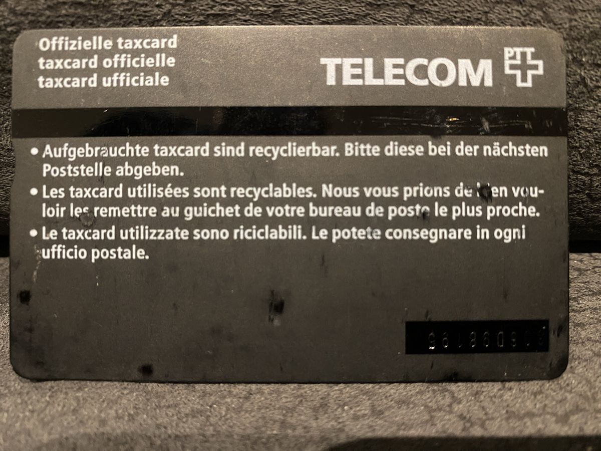 Schede telefoniche: Taxcard 606D – Usato da Lausanne venduto da babacard10 1
