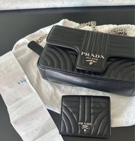 Prada Tasche & Portemonnaie Set, Schwarz, Top Zustand!