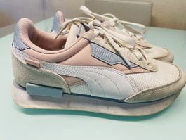 PUMA SNEAKERS - GRÖSSE 37.5 - WEISS / ROSA (AN)