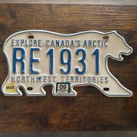 🇨🇦 Autoschild, Northwest Territories RE1931 - Kanada