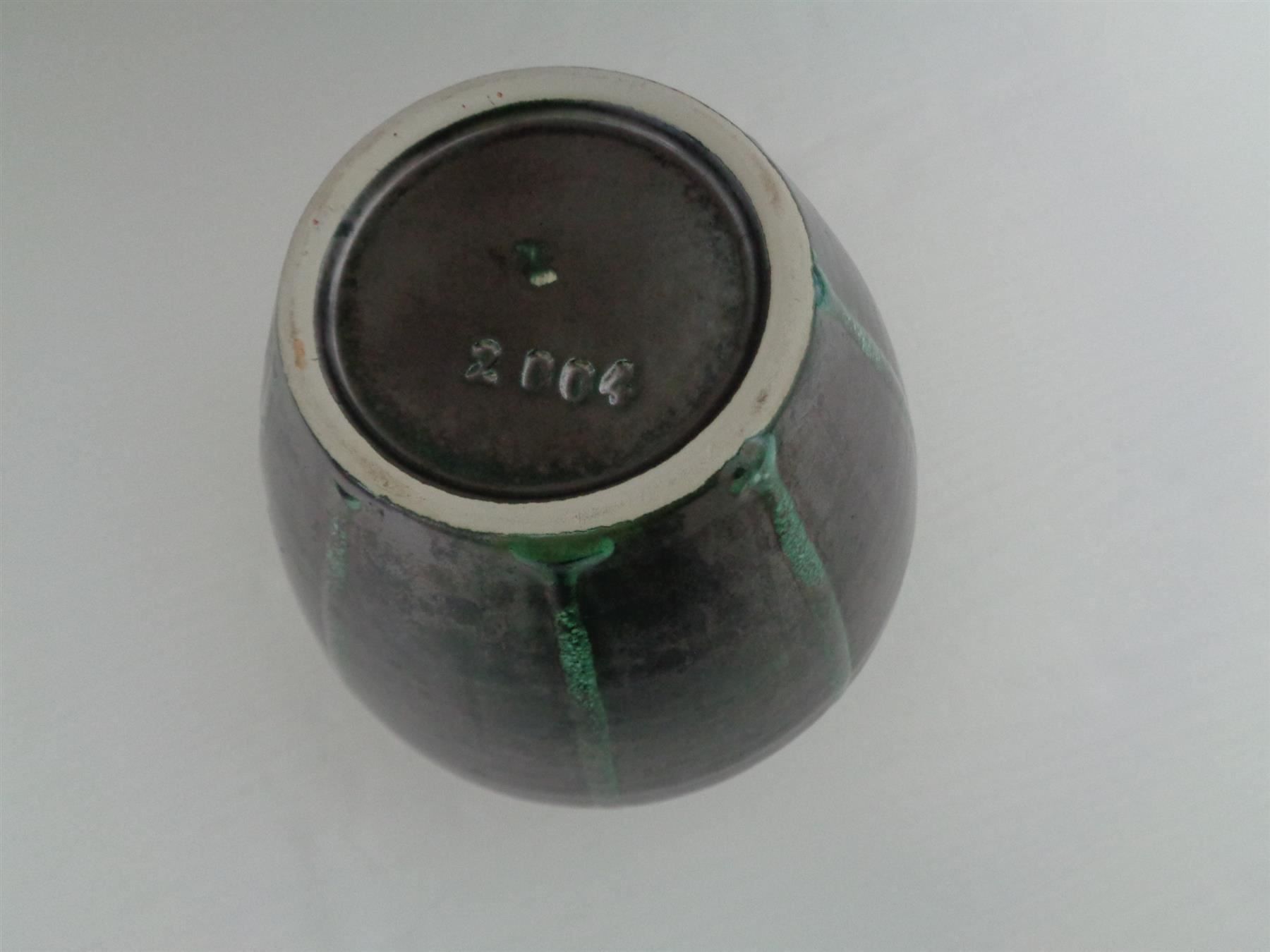 Vasi & Recipienti: Keramik Vase Graphit-schwarz mit Grün – Usato da Chur venduto da omonia 3