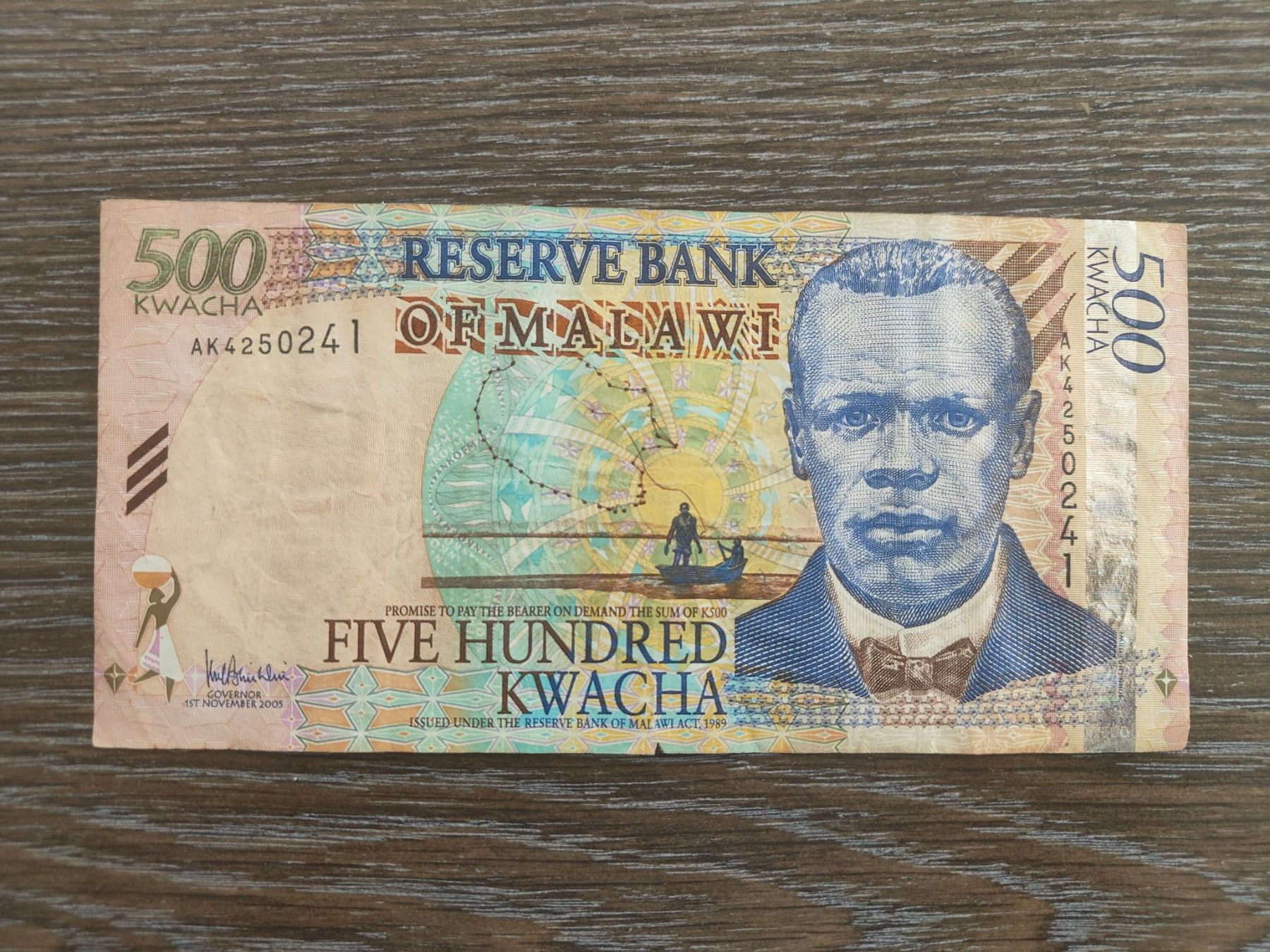 Banknoten: Malawi 500 Kwacha 2005 !!!!!! – Gebraucht aus Flaach von Lonzo99