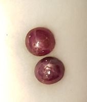 Sternrubin Paar 4.99 ct Natur Cabochon 2 Stück Rot
