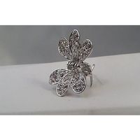 Strass Haarklammer Metall, Schmetterling