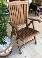Klappstühle, 2 Stück, Massivholz Teakholz