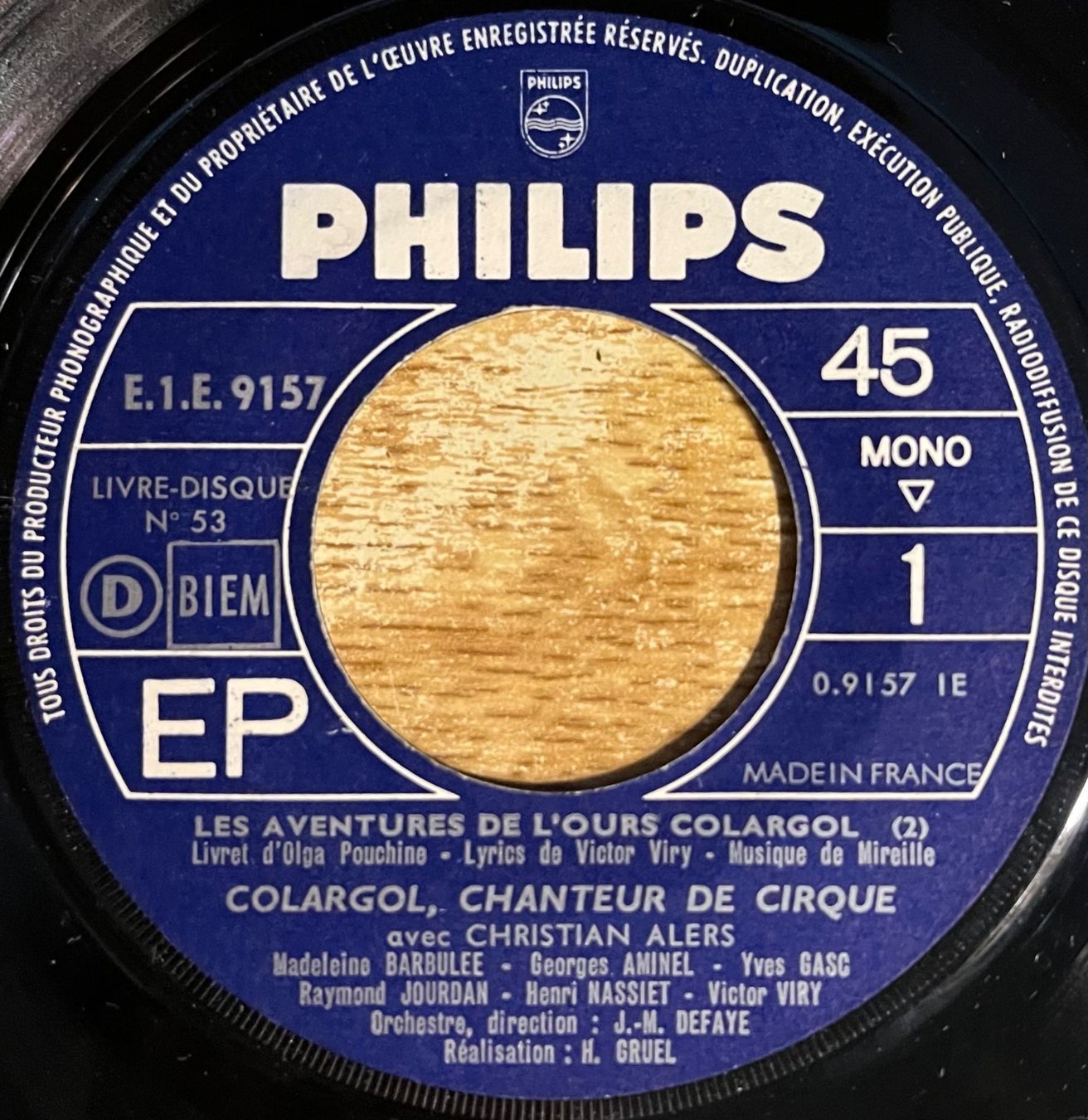 Schallplatten: COLARGOL CHANTEUR DE CIRQUE – Gebraucht aus Bussigny von vinyl-pas-cher 5