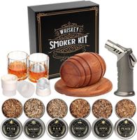 Whiskey Smoker Kit Torch Wood Chips Glasses