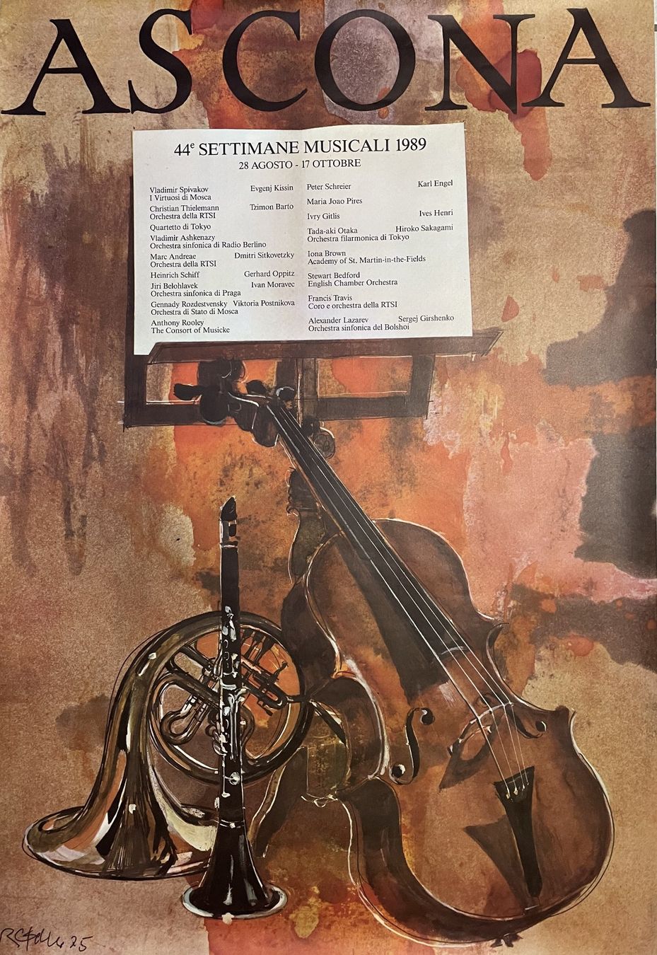 Poster & Bilder: Ascona Settimane musicale – Gebraucht aus Bremgarten b. Bern von Ardeche